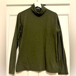 J.Crew Green Turtleneck Long Sleeve Top Re-Imagined Fair Trade Large‎